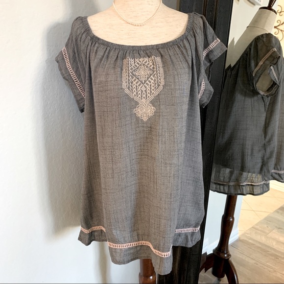 THML Embroidered Blouse - Picture 1 of 8